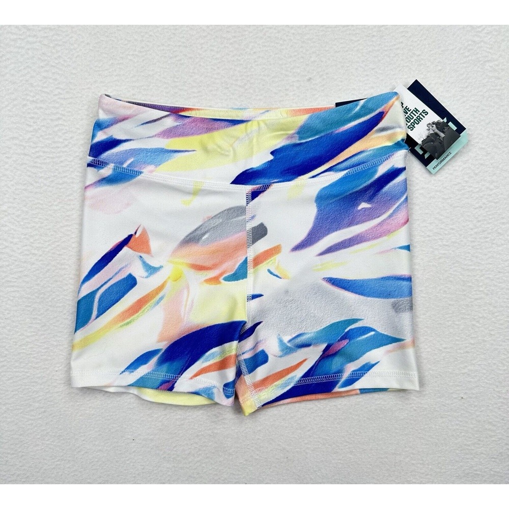 DSG Girls Youth Performance 3" Shorts Size XL Blue‎ White Watercolor